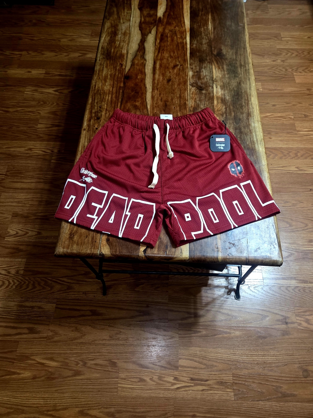 Civil Regime/Deadpool Red Mesh Athletic Shorts